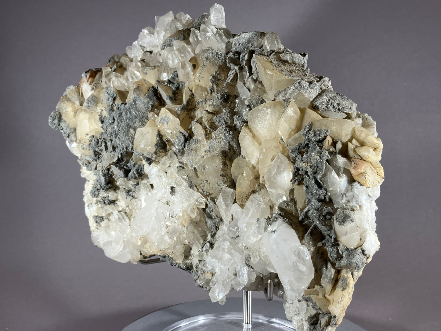 Bergkristall/Calcit - Pfunds/Tirol ca. 18x14cm