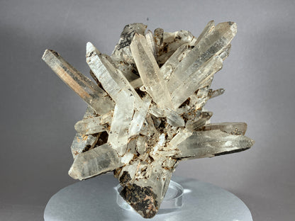 Bergkristall/Hämatit - Jinlong/China ca. 14x14cm