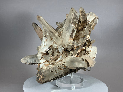 Bergkristall/Hämatit - Jinlong/China ca. 14x14cm