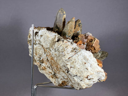 Bergkristall/Siderit- Zemmgrund/Zillertal ca. 14,5x10cm