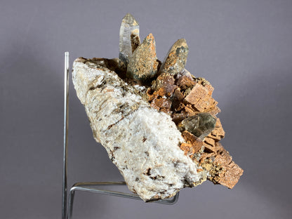 Bergkristall/Siderit- Zemmgrund/Zillertal ca. 14,5x10cm