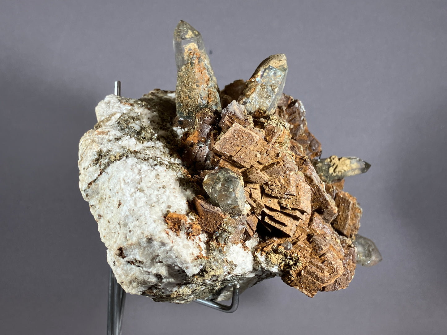 Bergkristall/Siderit- Zemmgrund/Zillertal ca. 14,5x10cm