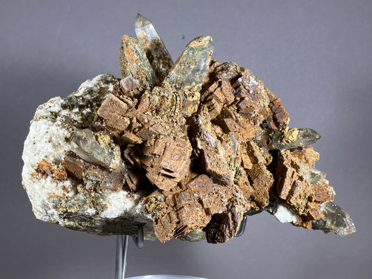 Bergkristall/Siderit- Zemmgrund/Zillertal ca. 14,5x10cm