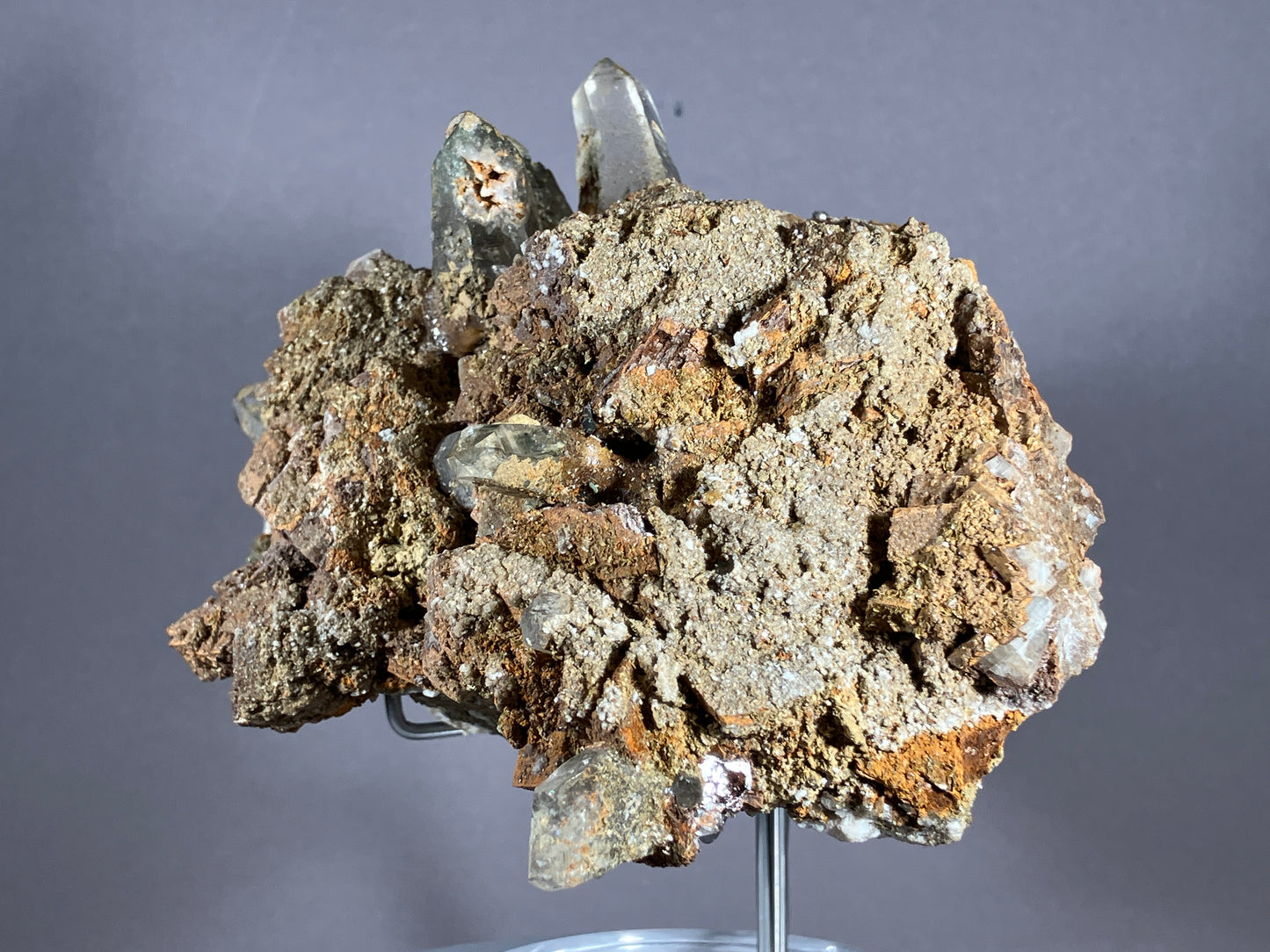 Bergkristall/Siderit- Zemmgrund/Zillertal ca. 14,5x10cm