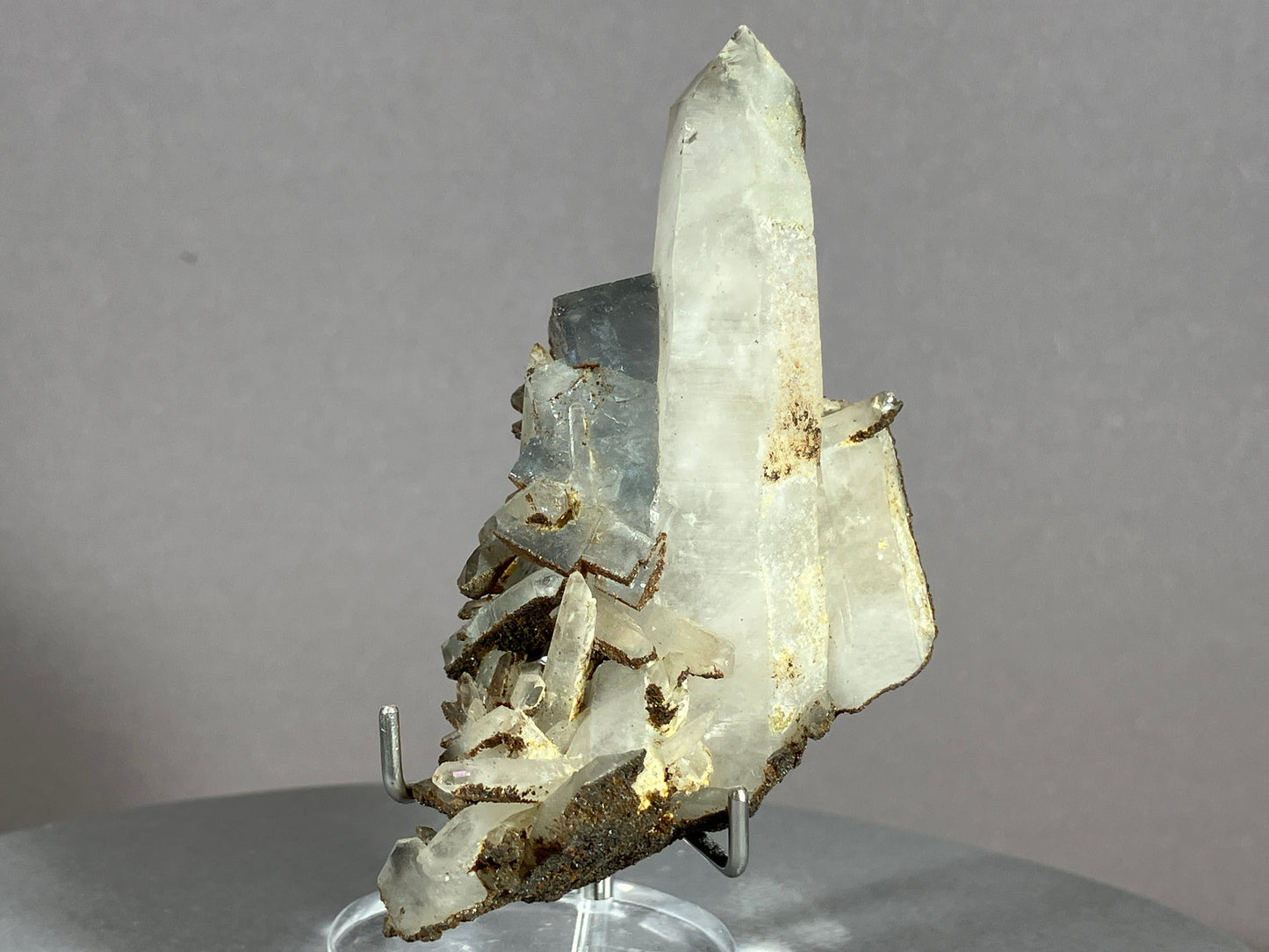 Fluorit/Bergkristall - Hunan/China ca. 7x4,5cm