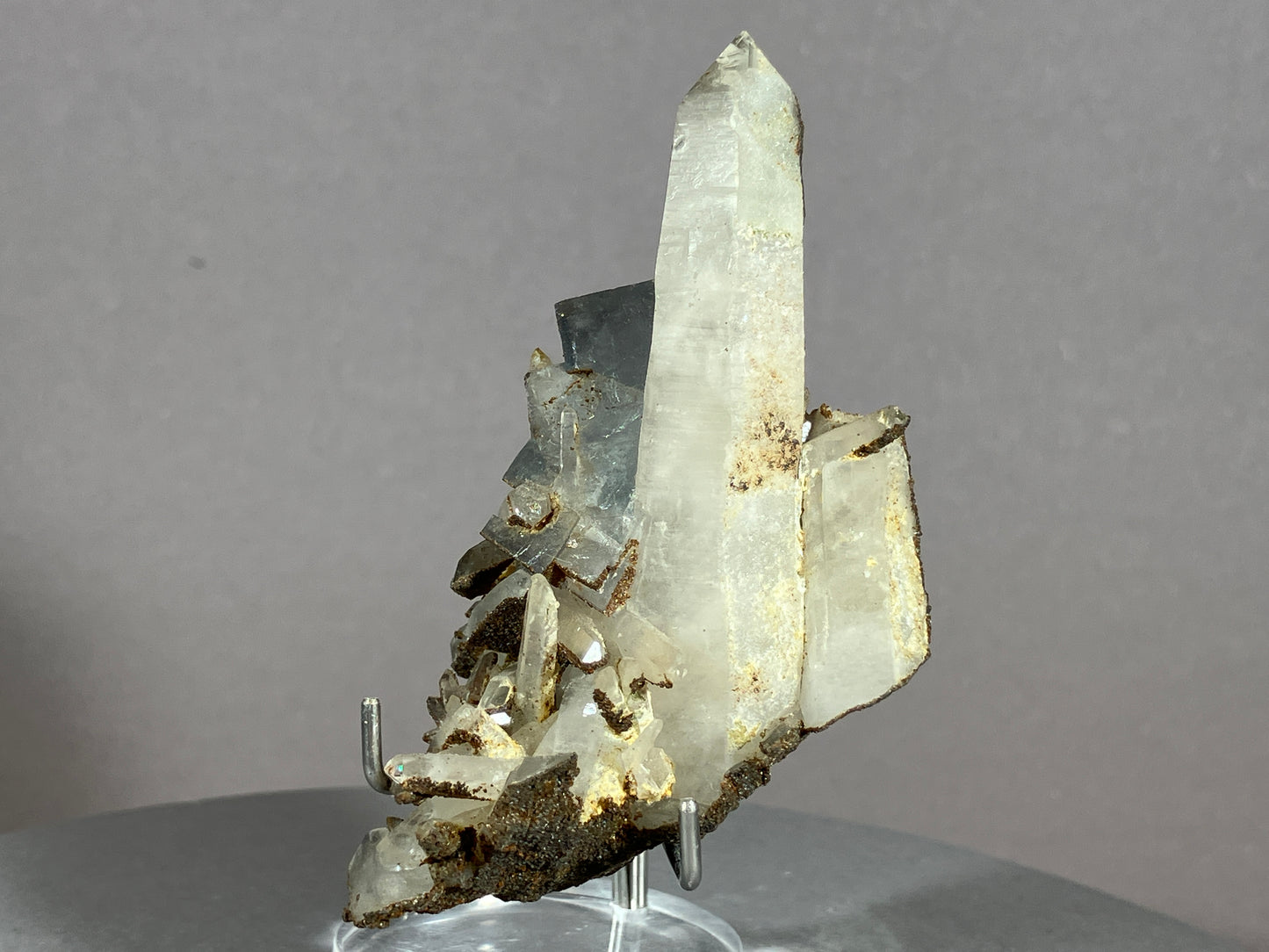 Fluorit/Bergkristall - Hunan/China ca. 7x4,5cm