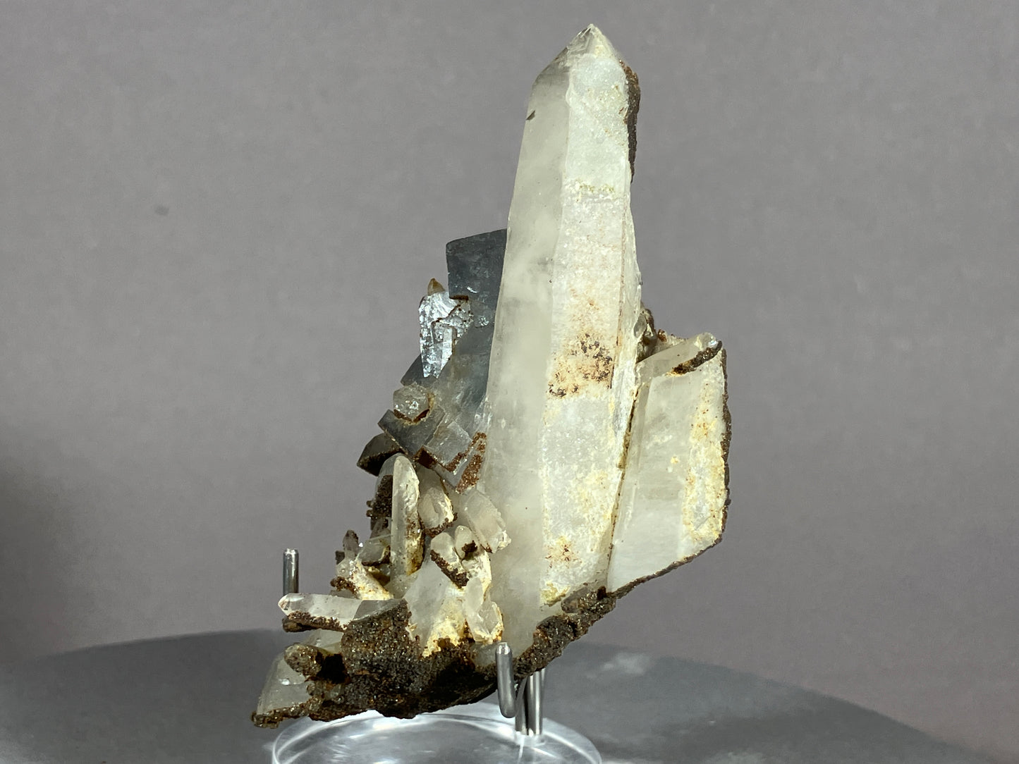 Fluorit/Bergkristall - Hunan/China ca. 7x4,5cm
