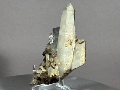 Fluorit/Bergkristall - Hunan/China ca. 7x4,5cm