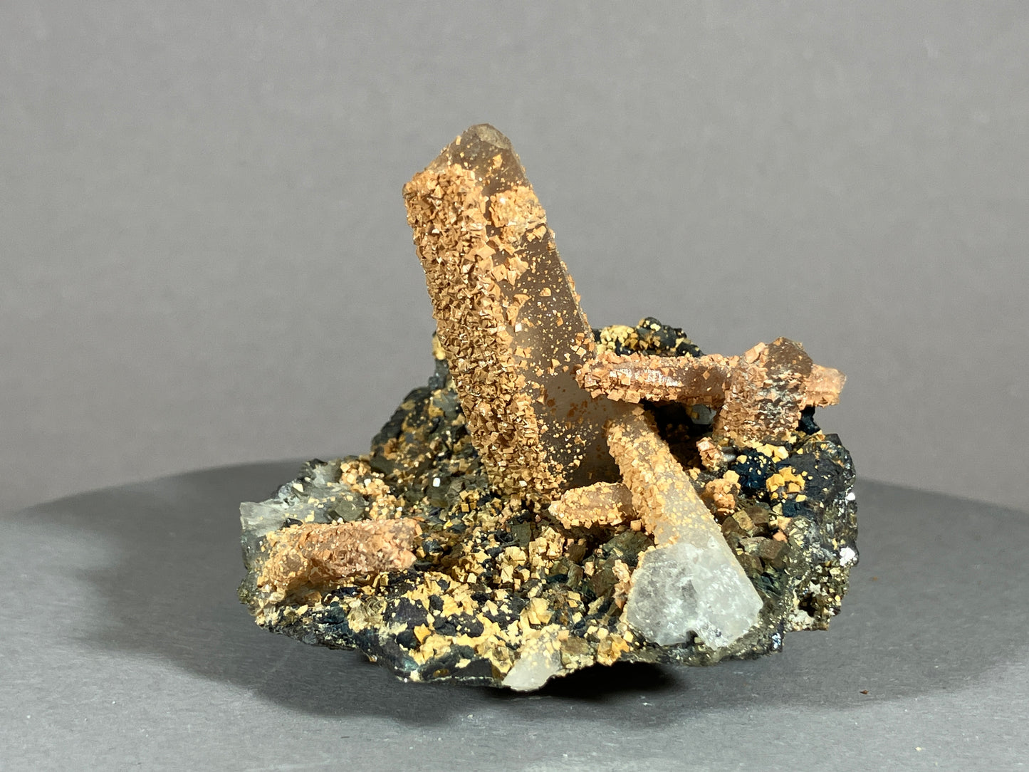 Bergkristall/Siderit - Cavnic/Rumänien ca. 5,5x6cm