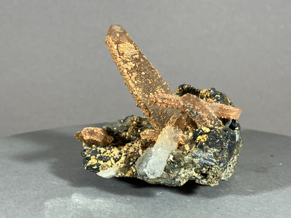 Bergkristall/Siderit - Cavnic/Rumänien ca. 5,5x6cm