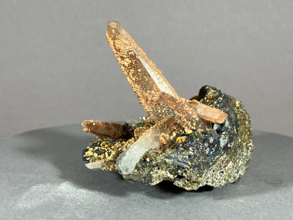 Bergkristall/Siderit - Cavnic/Rumänien ca. 5,5x6cm