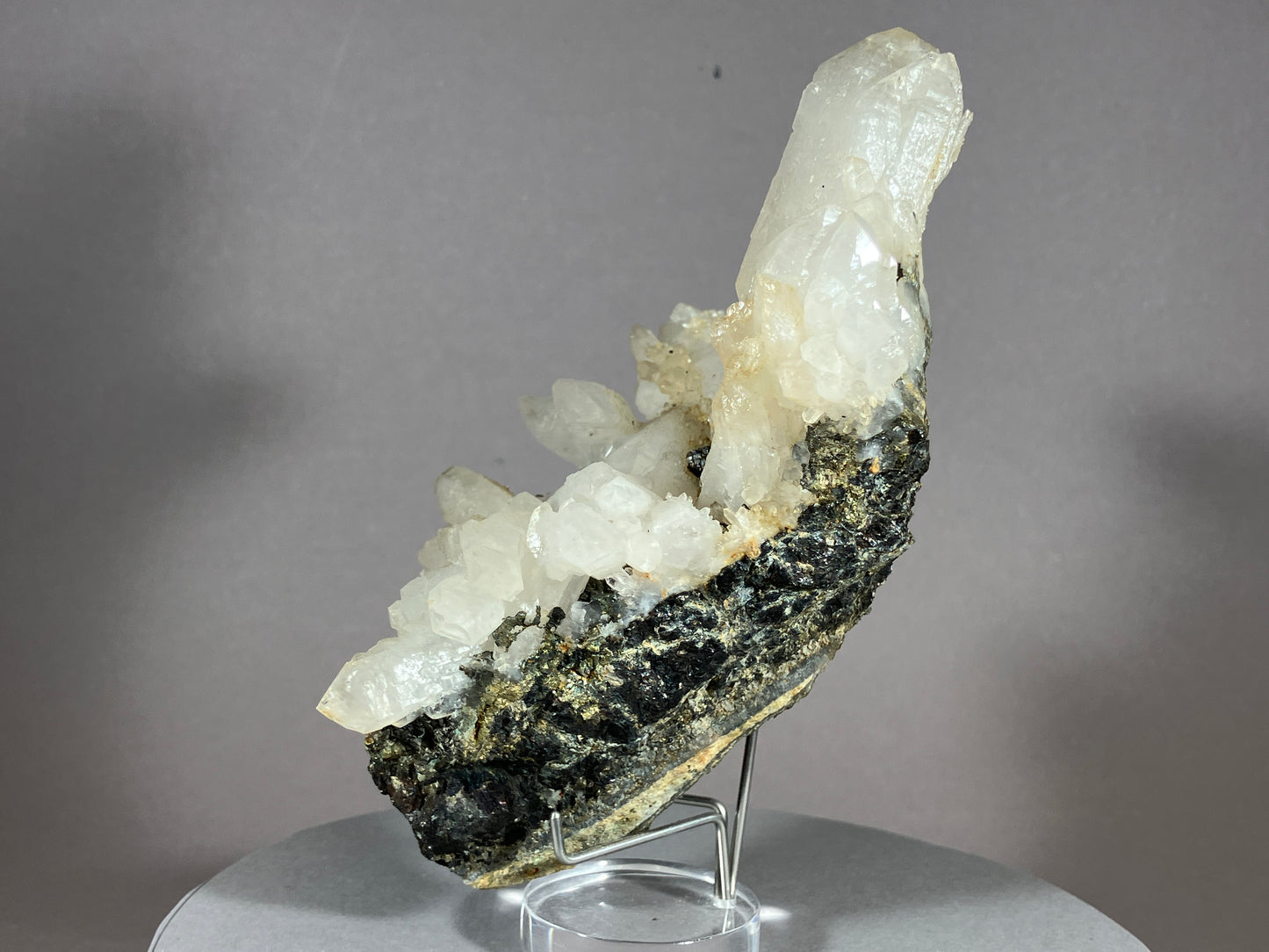 Bergkristall/Bleiglanz - Cavnic/Rumänien ca. 13,5x9cm