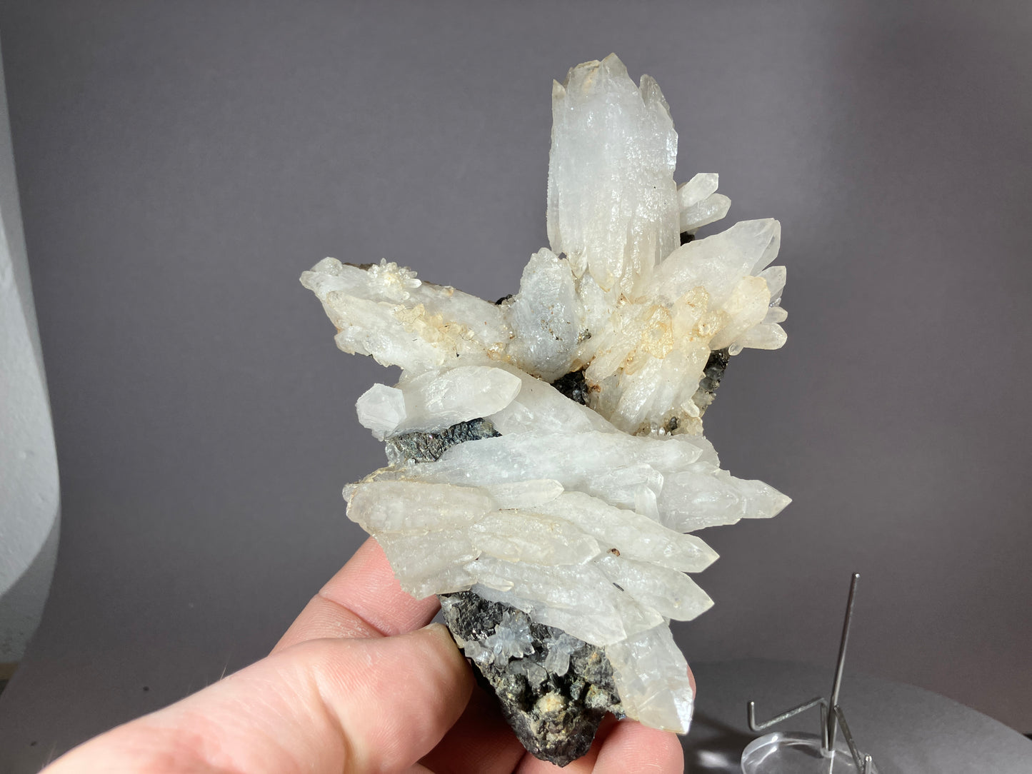 Bergkristall/Bleiglanz - Cavnic/Rumänien ca. 13,5x9cm