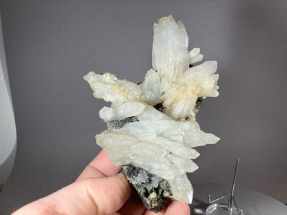 Bergkristall/Bleiglanz - Cavnic/Rumänien ca. 13,5x9cm