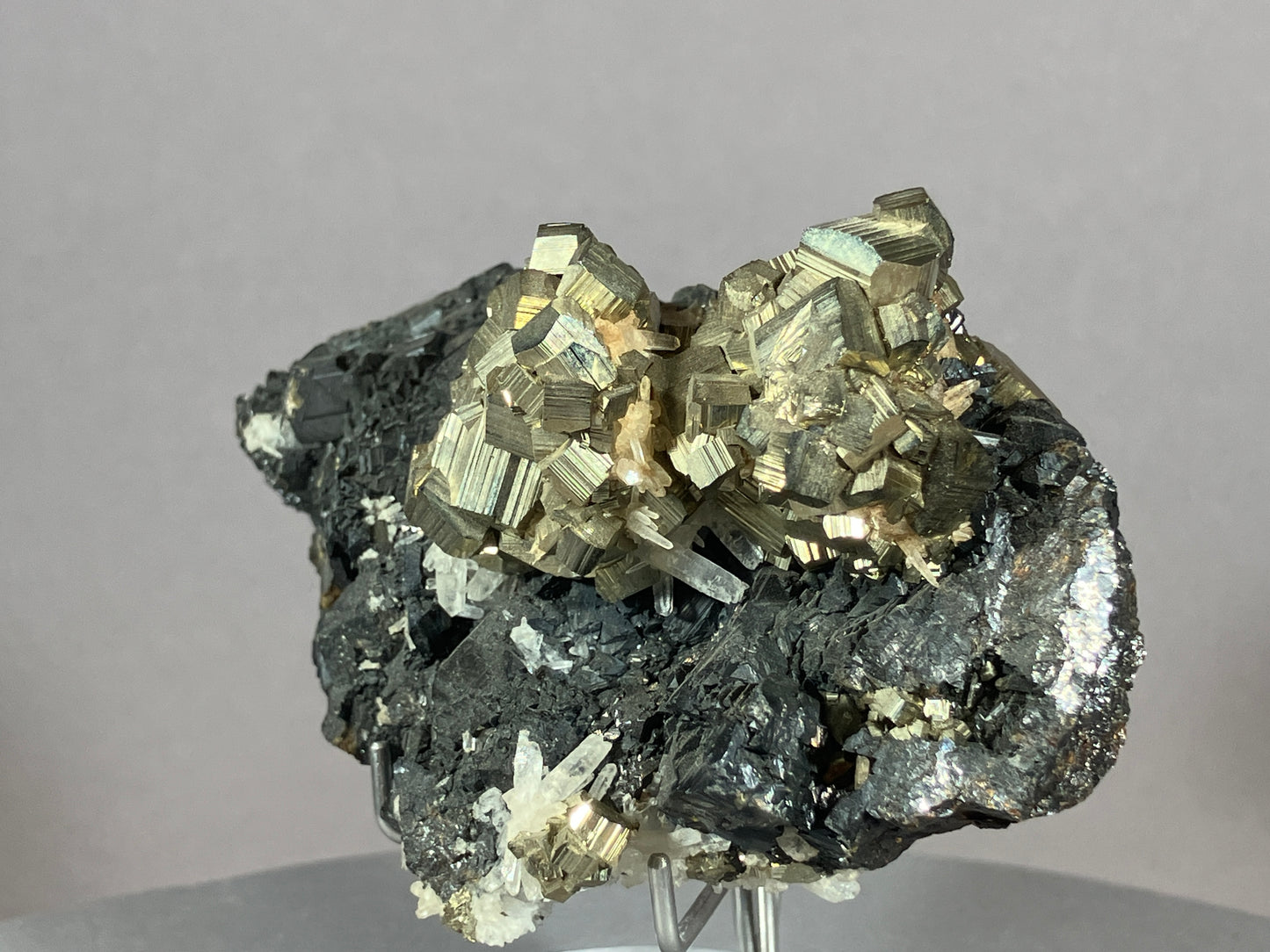 Pyrit/Zinkblende - St.Christobal/Peru ca. 9x5,5cm