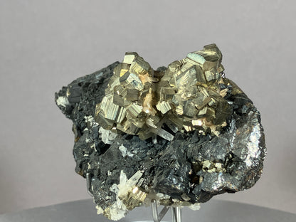 Pyrit/Zinkblende - St.Christobal/Peru ca. 9x5,5cm