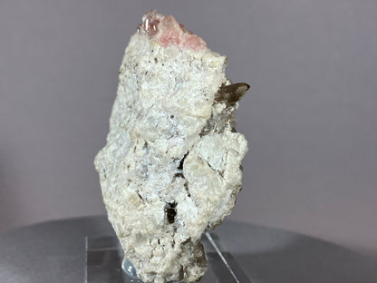 Rosa Fluorit/Rauchquarz - Kt.Bern/Schweiz ca. 5,7x4,5cm