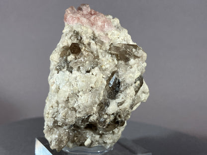 Rosa Fluorit/Rauchquarz - Kt.Bern/Schweiz ca. 5,7x4,5cm