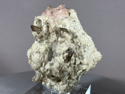 Rosa Fluorit/Rauchquarz - Kt.Bern/Schweiz ca. 5,7x4,5cm
