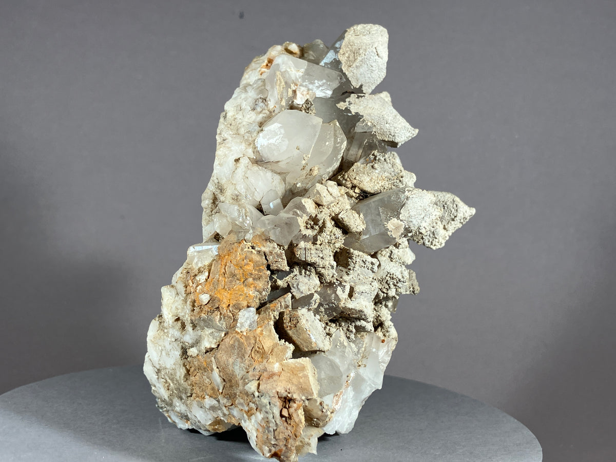 Bergkristall/Sinter/Calcit - Pfunds/Tirol ca. 11x8,5cm