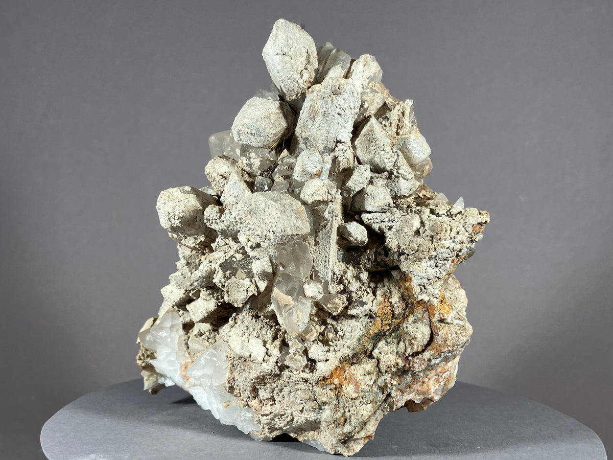 Bergkristall/Sinter/Calcit - Pfunds/Tirol ca. 11x8,5cm