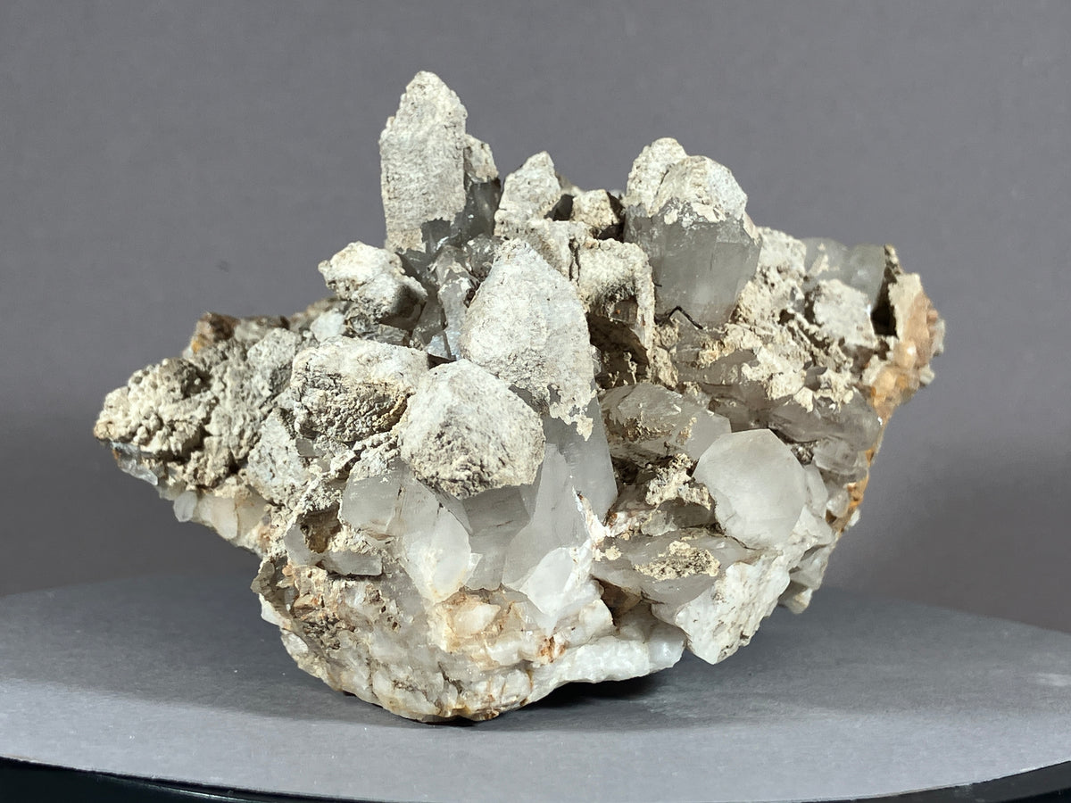Bergkristall/Sinter/Calcit - Pfunds/Tirol ca. 11x8,5cm