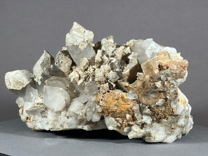 Bergkristall/Sinter/Calcit - Pfunds/Tirol ca. 11x8,5cm