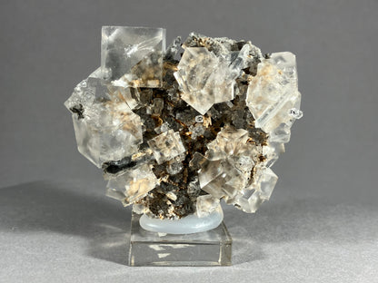 Fluorit mit Bergkristall - Dal`negorsk ca. 6x5cm