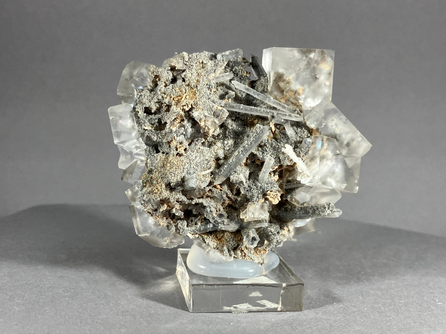 Fluorit mit Bergkristall - Dal`negorsk ca. 6x5cm