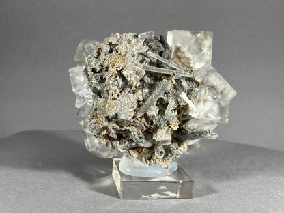 Fluorit mit Bergkristall - Dal`negorsk ca. 6x5cm