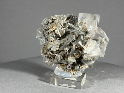 Fluorit mit Bergkristall - Dal`negorsk ca. 6x5cm