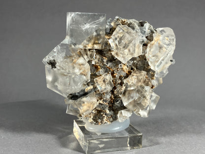 Fluorit mit Bergkristall - Dal`negorsk ca. 6x5cm