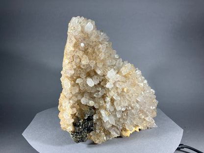 Bergkristall/Chalkopyrit - Cavnic ca. 15,5x14cm