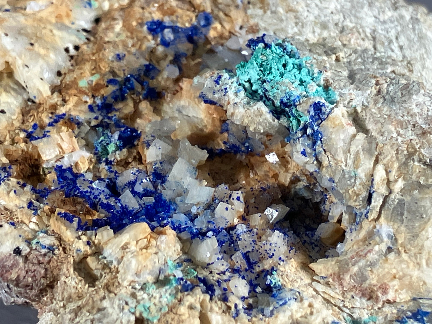 Azurit/Malachit/Dolomit - St. Gertraudi ca. 10,5x7,5cm