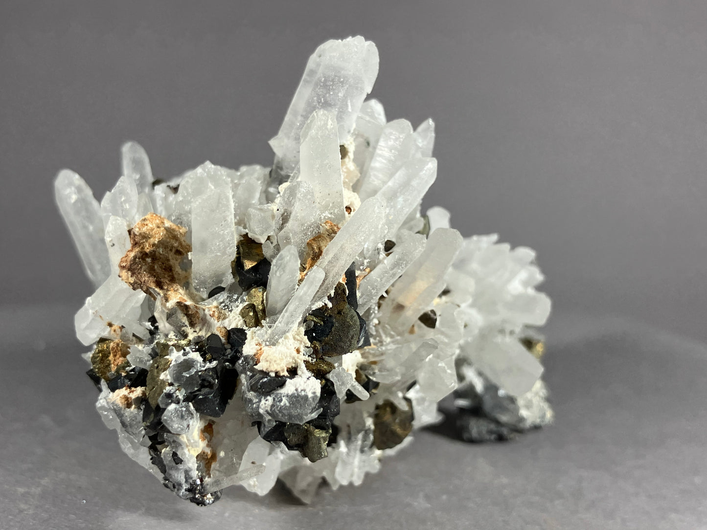 Bergkristall/Kupferkies/Bleiglanz - Madan ca. 7,5x5cm