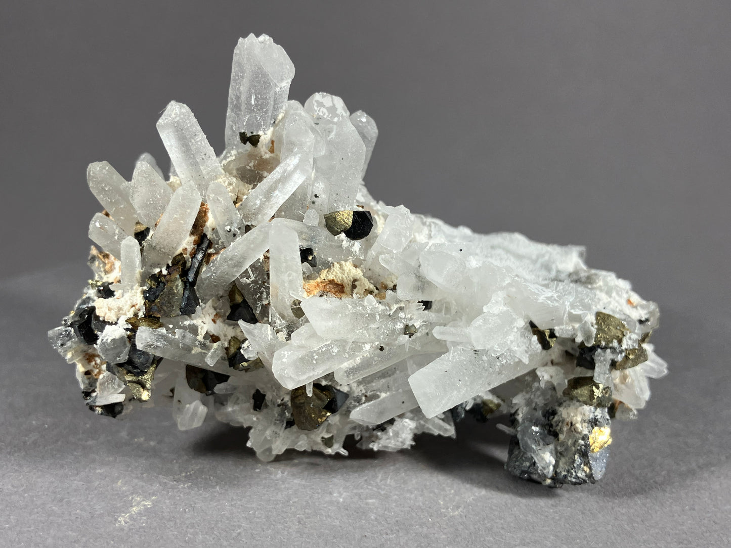 Bergkristall/Kupferkies/Bleiglanz - Madan ca. 7,5x5cm