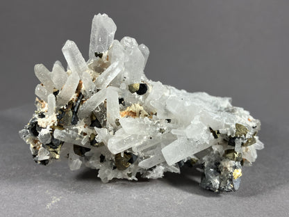 Bergkristall/Kupferkies/Bleiglanz - Madan ca. 7,5x5cm