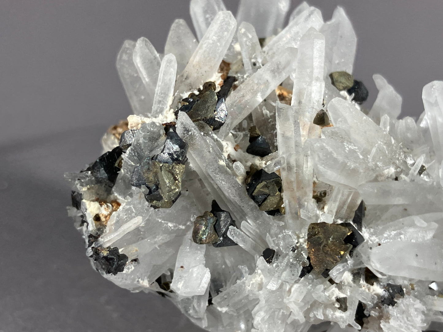 Bergkristall/Kupferkies/Bleiglanz - Madan ca. 7,5x5cm