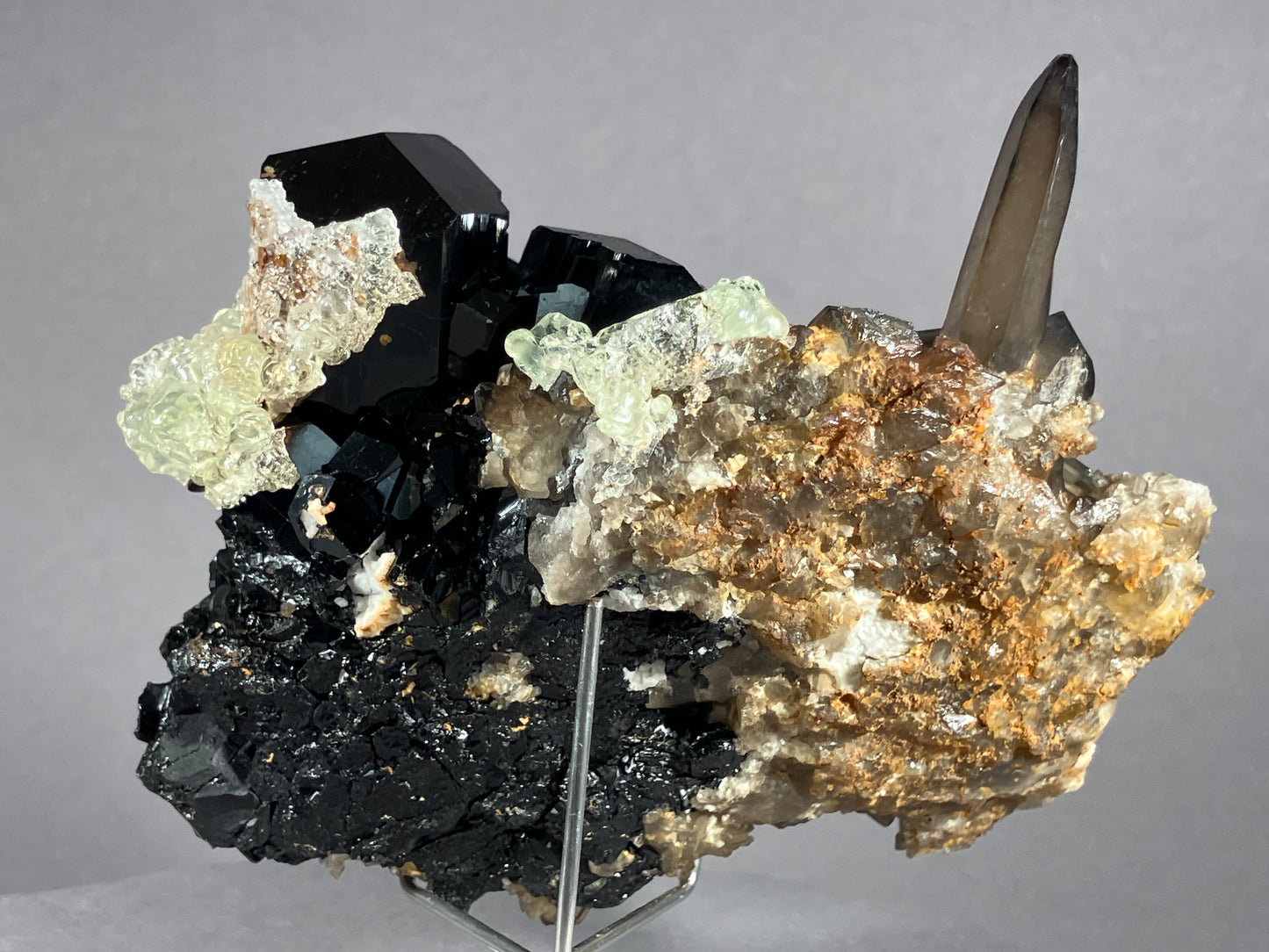 Turmalin/Rauchquarz/Hyalit- Namibia/Afrika ca. 11x8cm