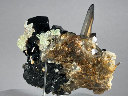 Turmalin/Rauchquarz/Hyalit- Namibia/Afrika ca. 11x8cm