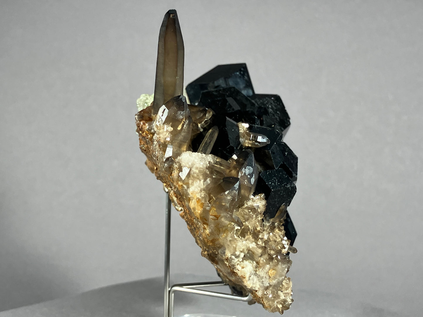 Turmalin/Rauchquarz/Hyalit- Namibia/Afrika ca. 11x8cm