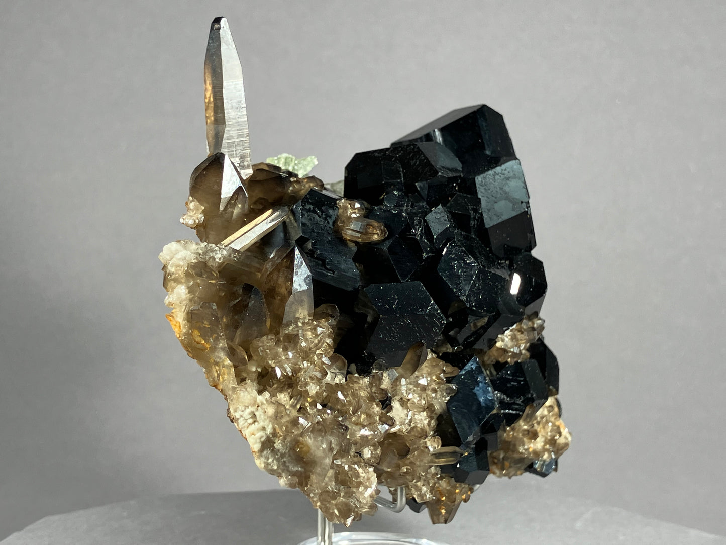 Turmalin/Rauchquarz/Hyalit- Namibia/Afrika ca. 11x8cm