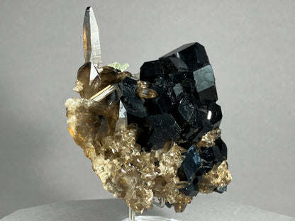 Turmalin/Rauchquarz/Hyalit- Namibia/Afrika ca. 11x8cm