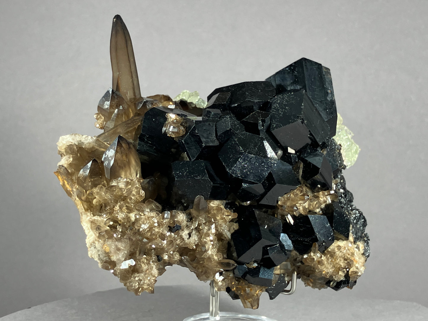 Turmalin/Rauchquarz/Hyalit- Namibia/Afrika ca. 11x8cm