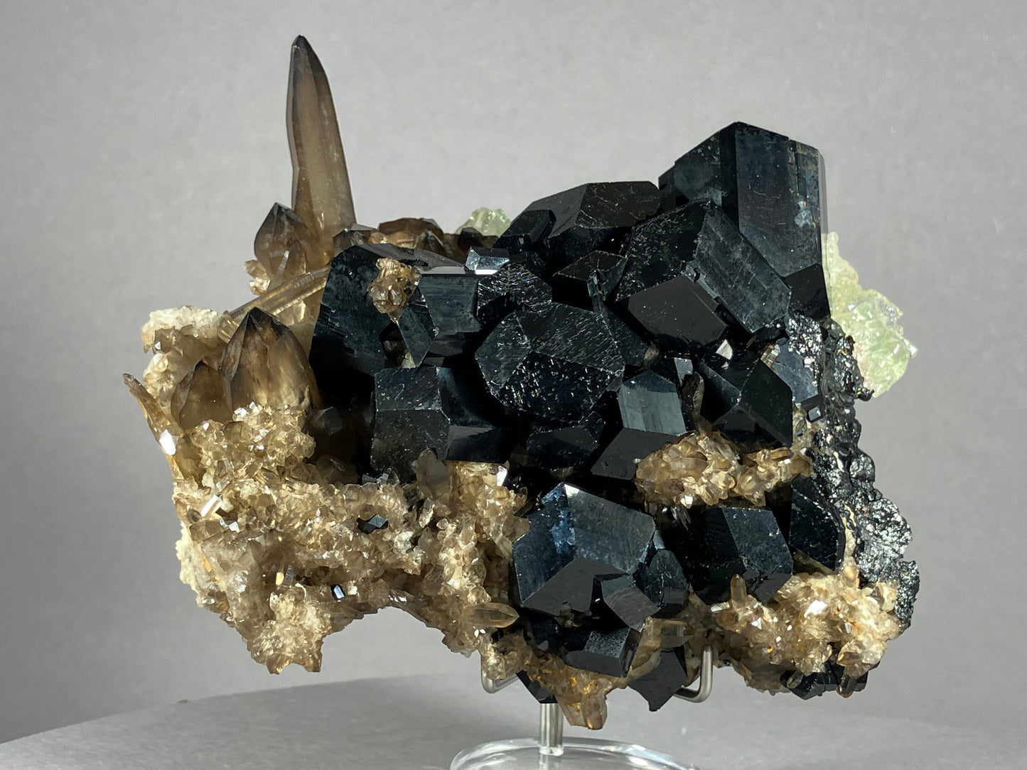Turmalin/Rauchquarz/Hyalit- Namibia/Afrika ca. 11x8cm