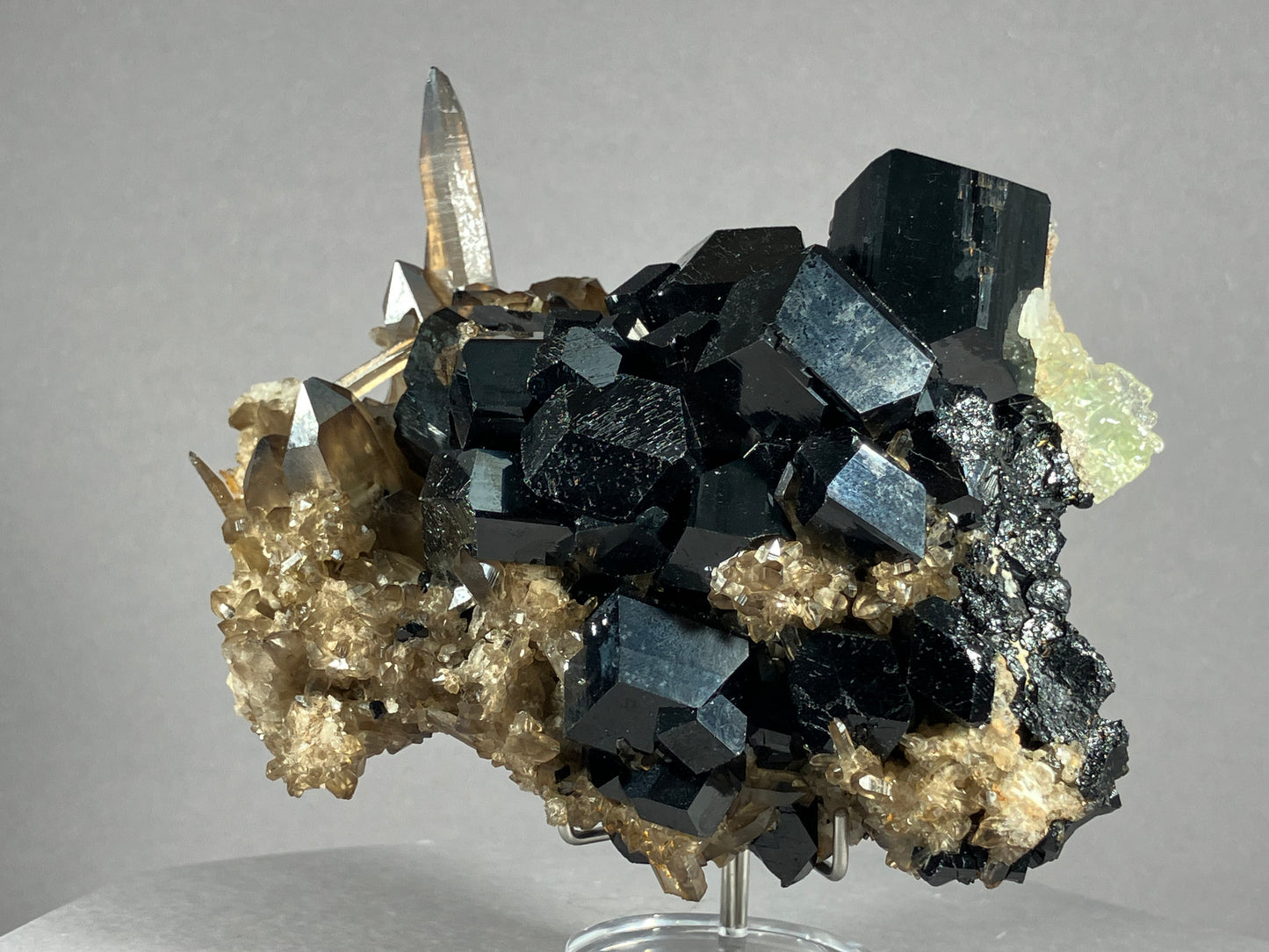 Turmalin/Rauchquarz/Hyalit- Namibia/Afrika ca. 11x8cm