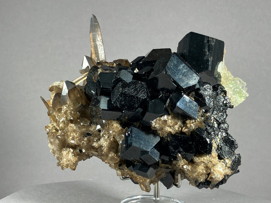 Turmalin/Rauchquarz/Hyalit- Namibia/Afrika ca. 11x8cm