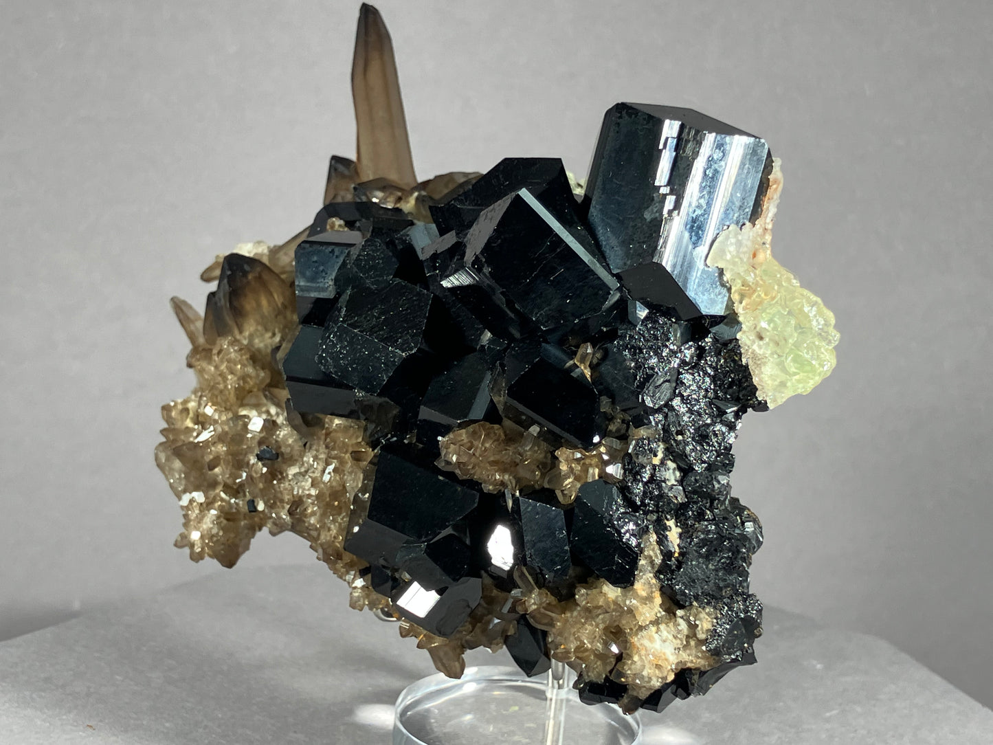 Turmalin/Rauchquarz/Hyalit- Namibia/Afrika ca. 11x8cm