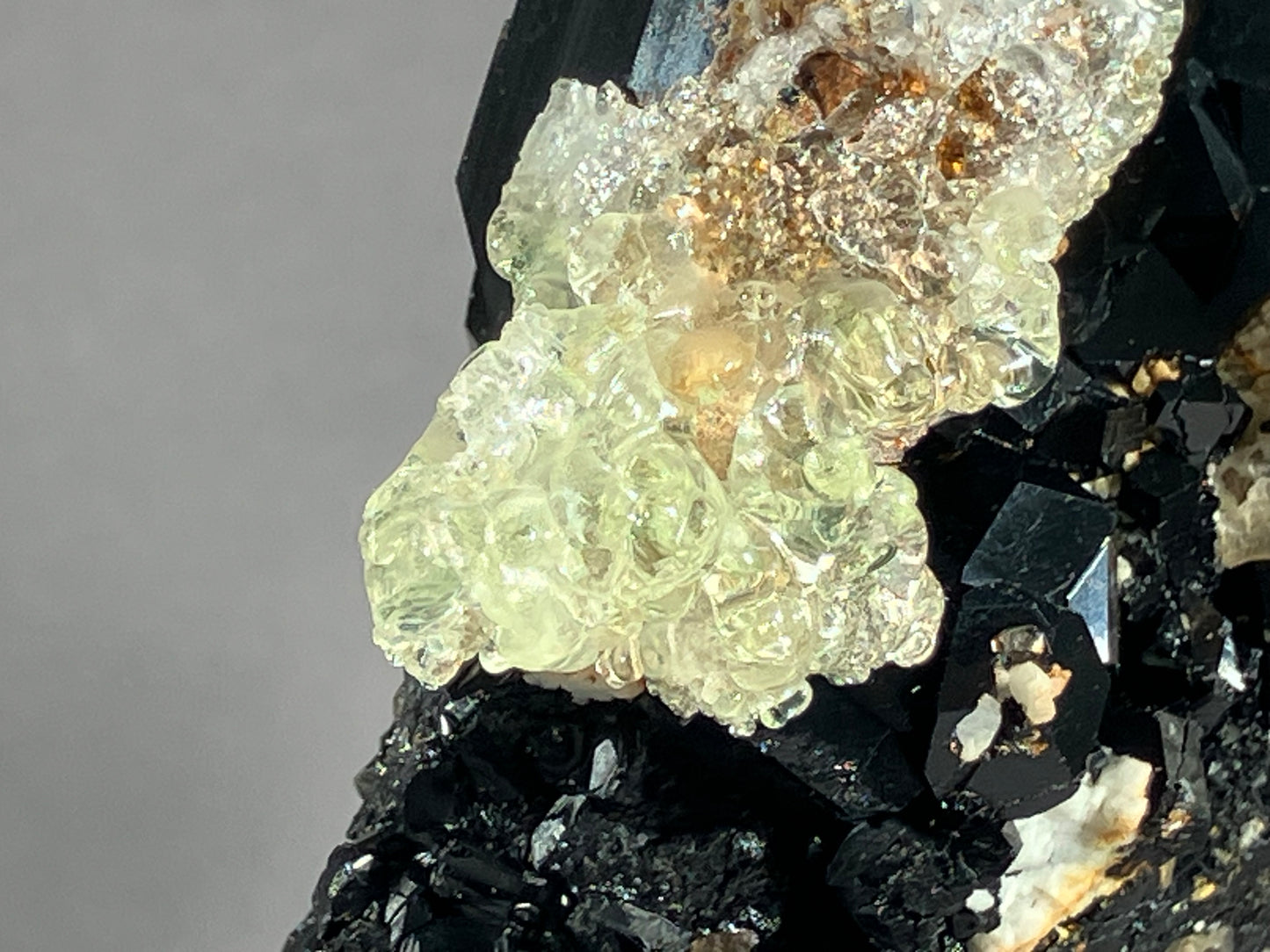 Turmalin/Rauchquarz/Hyalit- Namibia/Afrika ca. 11x8cm