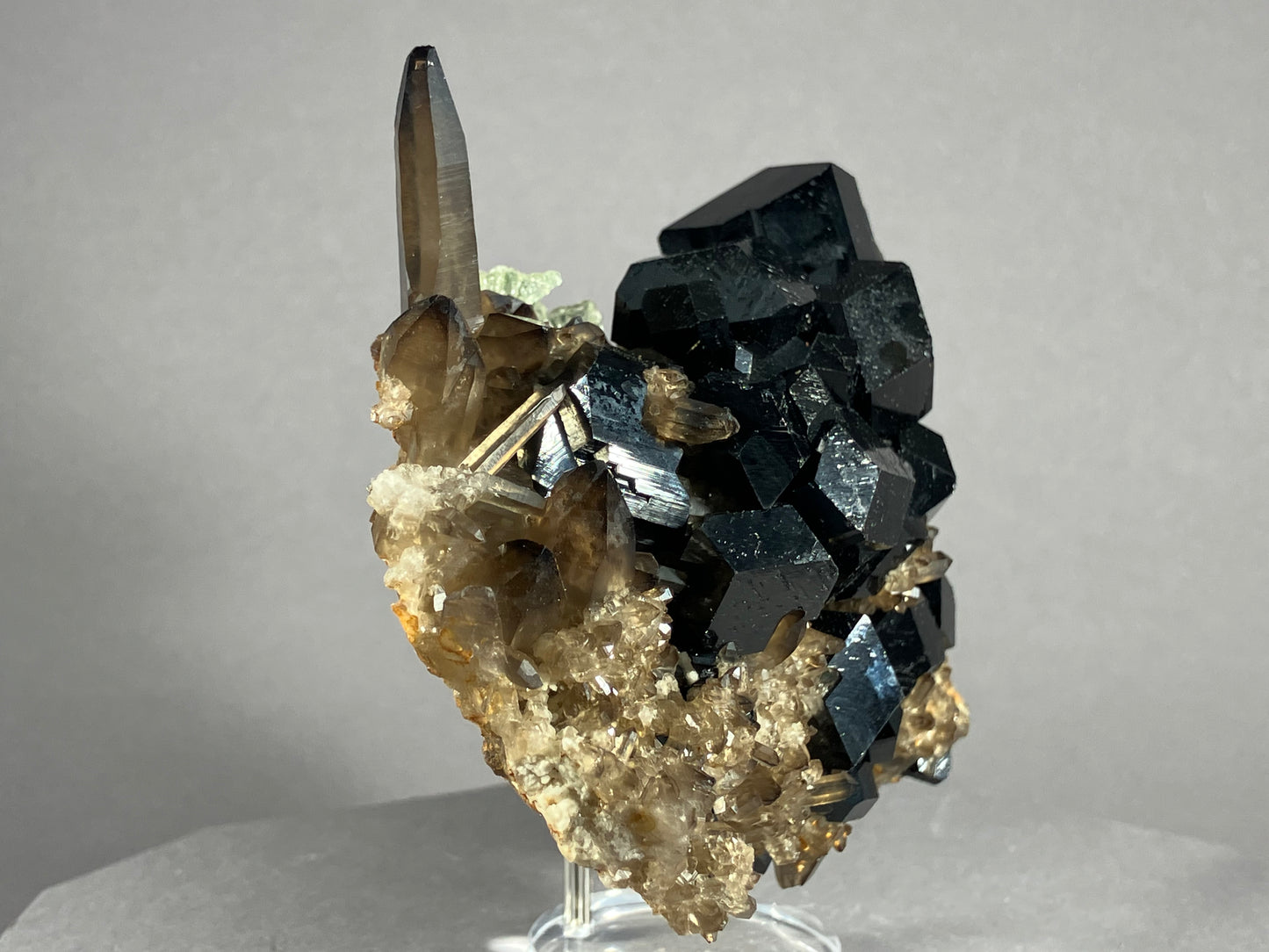 Turmalin/Rauchquarz/Hyalit- Namibia/Afrika ca. 11x8cm